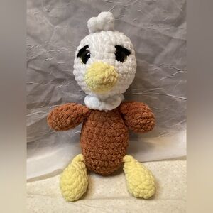 Handcrafted Yarn Plush Eagle Bird Toy Soft & Cuddly 13" Like New